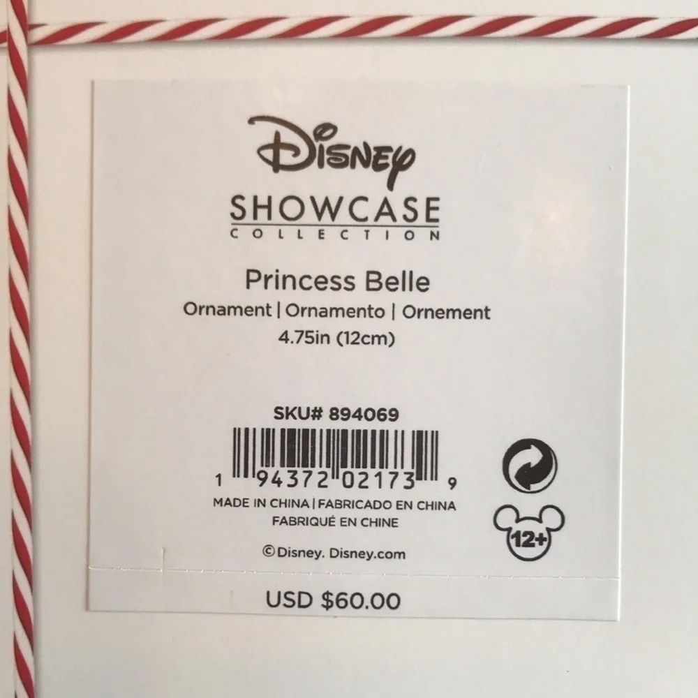 Brand New Lenox Disney Showcase Princess Belle Christmas Tree Ornament